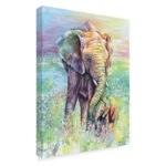" Mother & Baby Elephant Rainbow Colors " by Michelle Faber - Image 6
