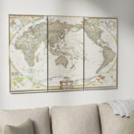 " National Geographic World Map " 3 - Pieces - Image 3