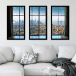 " New York City Window " 3 - Pieces