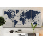" Old World Map " 3 - Pieces