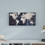 " Old World Map Blue " by Avery Tillmom