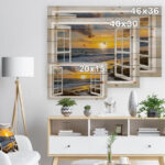 " Open Window To Bright Yellow Sunset " - Image 4