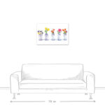 " Painted Flowers In Glass Jars " Painting Print - Image 3