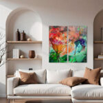 " Painted Petals LXI " by Tristan Scott 2 - Pieces - Image 4