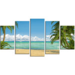 " Palms At Caribbean Beach " 5 - Pieces - Image 2
