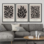 " Papier Decoupe Collection French Retro Art Decor Flower Plants " by Henri Matisse 3 - Pieces - Image 4