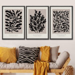 " Papier Decoupe Collection French Retro Art Decor Flower Plants " by Henri Matisse 3 - Pieces - Image 5