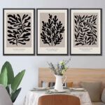 " Papier Decoupe Collection French Retro Art Decor Flower Plants " by Henri Matisse 3 - Pieces - Image 7