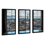 " Paris Rooftops 8 Window " 3 - Pieces - Image 3