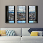 " Paris Rooftops 8 Window " 3 - Pieces - Image 4