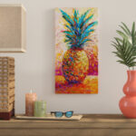 " Pineapple Expression " by Marion Rose Painting Print