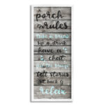 " Porch Rules Rustic Blue Sit Back And Relax " by Daphne Polselli
