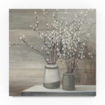 " Pussy Willow Still Life Gray Pots Crop " by Julia Purinton - Image 7