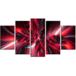 " Red Implosion " 5 - Pieces