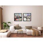 " Saddle Ink Elephant VI " by Tristan Scott 2 - Pieces - Image 3