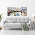 " Saddle Ink Elephant VI " by Tristan Scott 2 - Pieces - Image 4