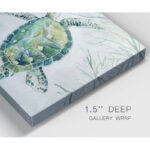 " Seaglass Turtle I " 2 - Pieces - Image 3