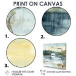 " Summer Lake Landscape Illustration " - Image 6