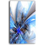 " Symmetrical Large Blue Fractal Flower "