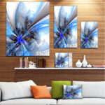 " Symmetrical Large Blue Fractal Flower " - Image 2