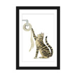 " Tabby Cat And Toilet Paper " by Alexey Dmitrievich Shmyrov Painting Print - Image 2