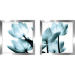 " Translucent Tulips II Sq Aqua Crop " by Debra Van Swearingen 2 - Pieces - Image 5