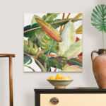 " Tropical Lush Garden Square II " by Marie Elaine Cusson Painting Print