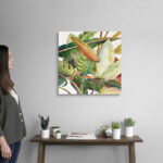 " Tropical Lush Garden Square II " by Marie Elaine Cusson Painting Print - Image 3