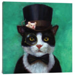 " Tuxedo Cat " Painting Print - Image 7