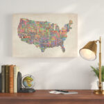 " US Cities Text Map " by Michael Tompsett