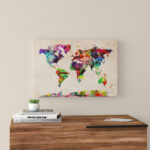 " Urban Watercolor World Map " by Michael Tompsett - Image 2