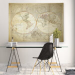 " Vintage World Map II " - Image 5