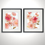 " Vivid Peonies " 2 - Pieces Painting Print - Image 4