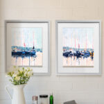 " Watercolor Boat Club I " 2 - Pieces