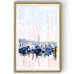 " Watercolor Boat Club II " by Emma Scarvey