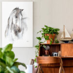 " Watercolor Equine Study I " Painting Print - Image 5