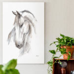 " Watercolor Equine Study II " Painting Print