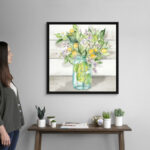 " Watercolor Lemons In Mason Jar On Shiplap " by Tre Sorelle Studios - Image 4