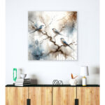 " Whispering Branches: Trio Of Birds;Whispering Branches: Trio Of Birds " - Image 4
