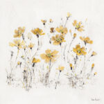 " Wildflowers III Yellow " by Lisa Audit Painting Print