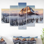 " Winter Mountain Landscape " 5 - Pieces