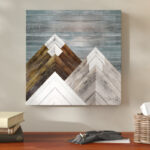 " Wood Inlay Mountains I "