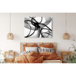 Abstract Poetry in Black and White 100' by Irena Orlov, Modern Abstract Gallery Canvas Wall Art - Image 4