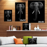 African Elephant portrait in black and white, Elephant wall art photograpy - Image 3