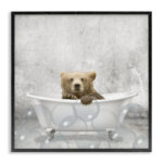 Baby Bear Bath Time Cute Animal' - Graphic Art Print