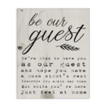 Be Our Guest Poem Cursive' Graphic Art Print