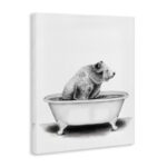 Bear in a Tub Funny Animal Bathroom' by Rachel Neiman - Drawing Print - Image 2