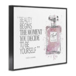 Beauty Begins Fashion Perfume' Textual Art - Image 2