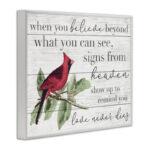 Believe Love Never Dies Inspirational Cardinal Bird Word Design' by Daphne Polselli Graphic Art Print - Image 2