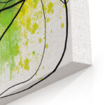 Citron Petals' by Jan Weiss, Green Floral Abstract Fine Art Gallery Canvas Print - Image 3